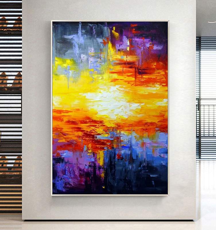 landscape blue wall art